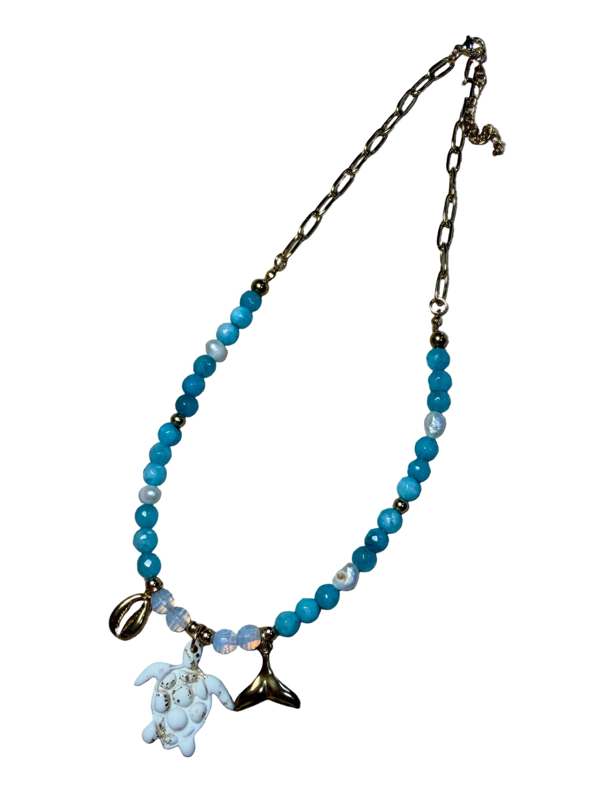 Collar tortuga azul