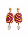 Campanitas morado y naranja