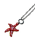 Collar estrella de cristal roja