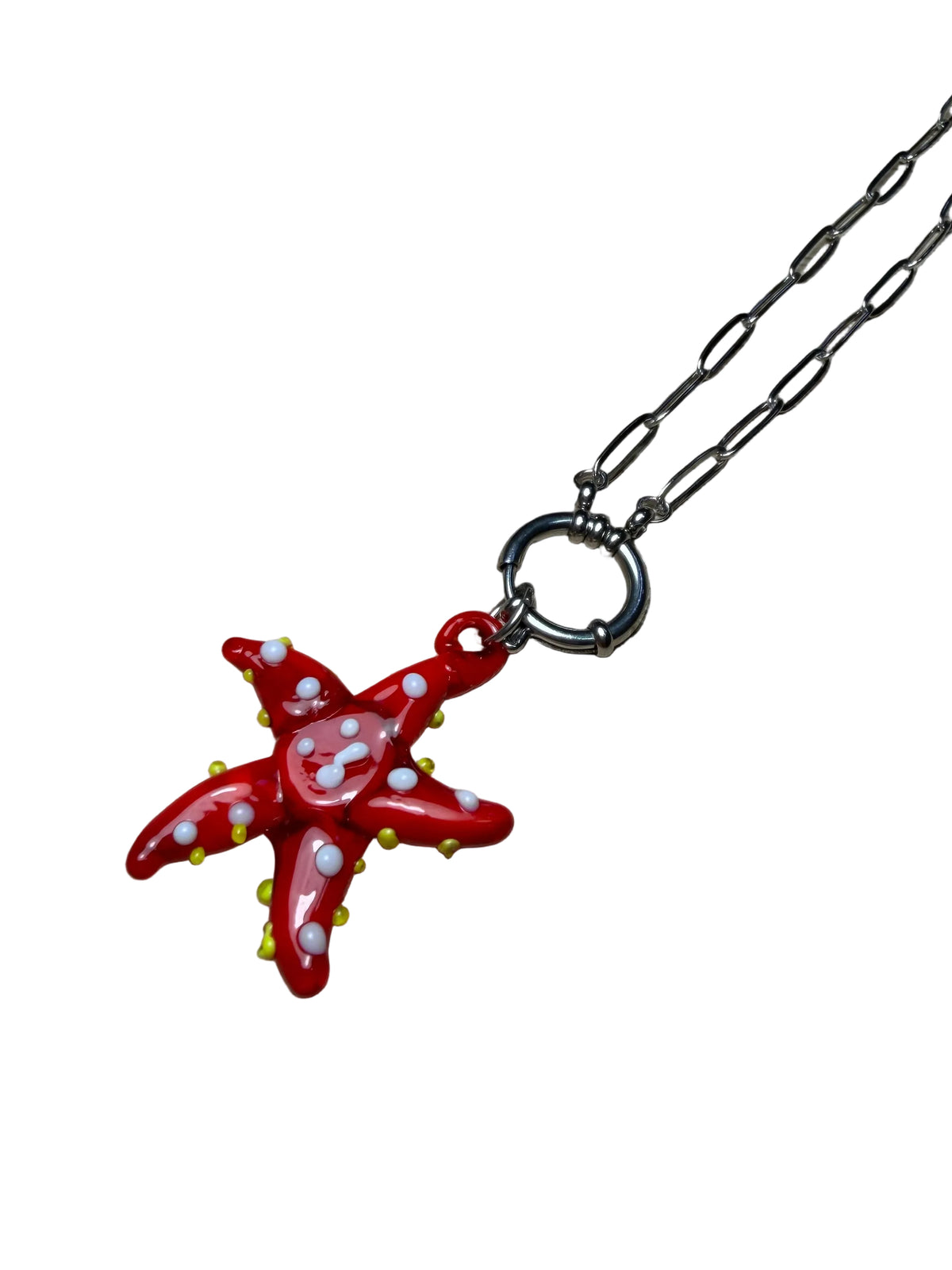 Collar estrella de cristal roja