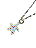 Collar estrella de cristal blanca
