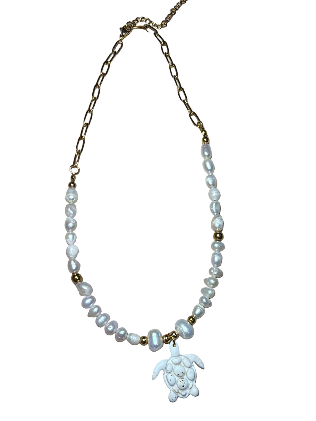 Collar tortuga blanco