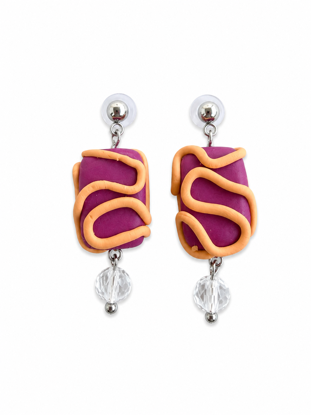 Campanitas morado y naranja