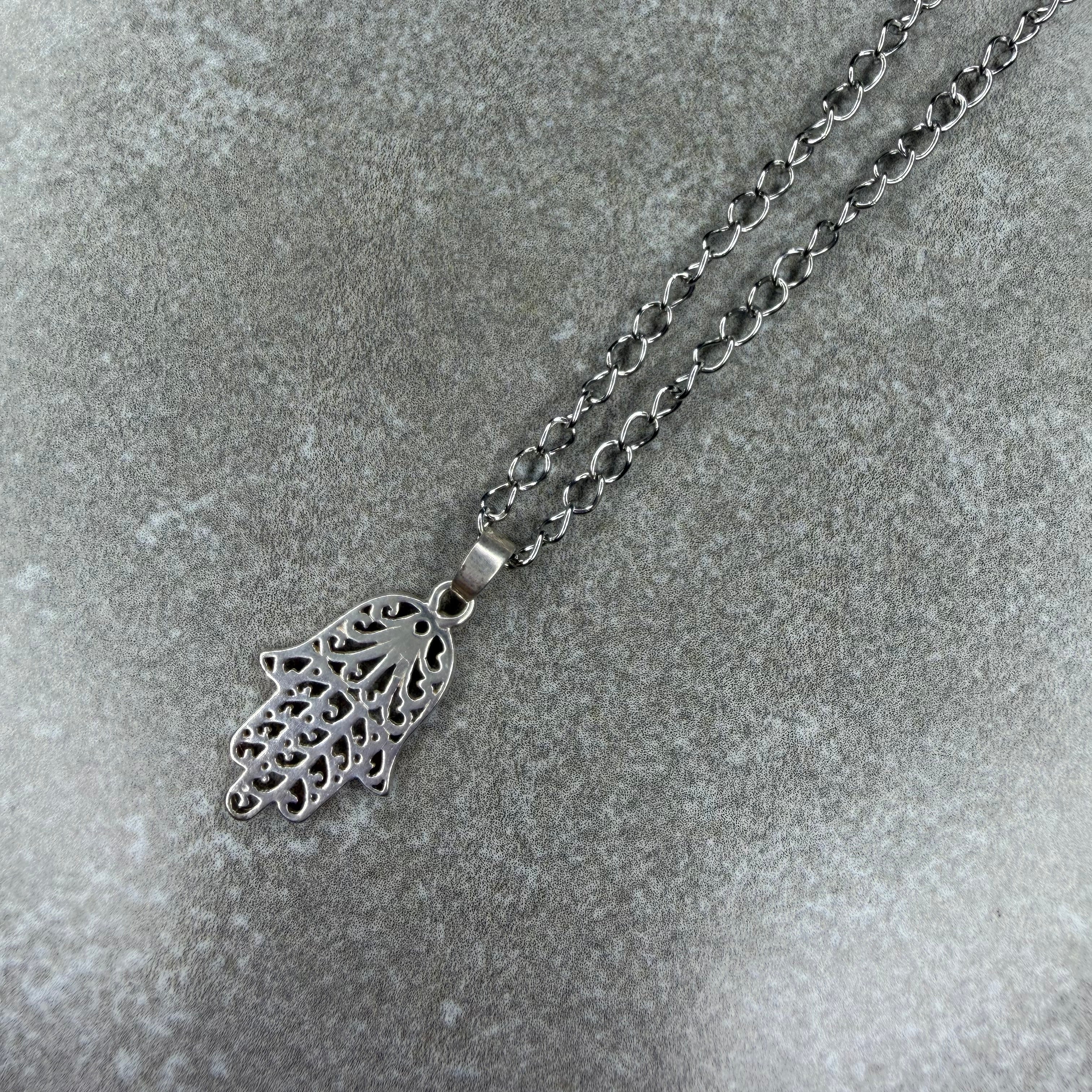 COLLAR MANO DE FÁTIMA PLATA